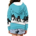 thumbnail image 4 of chaqlin Cat Hoodies for Teen Girls Trendy Y2K Full-Zip Hoodie Piano Key Notes Long Sleeve Zipper Sweatshirts Kids School Jacket with Pockets Size 11-13, 4 of 7