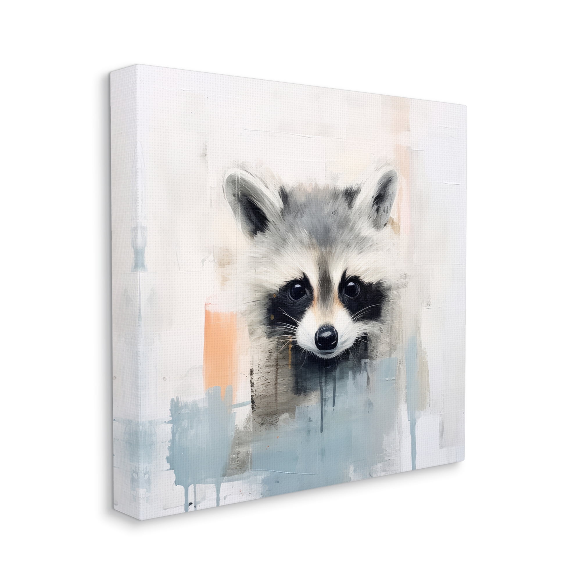 Stupell Industries Modern Raccoon Portrait Animals & Insects Painting Gallery Wrapped Canvas Art Print Wall Art, 24 x 24