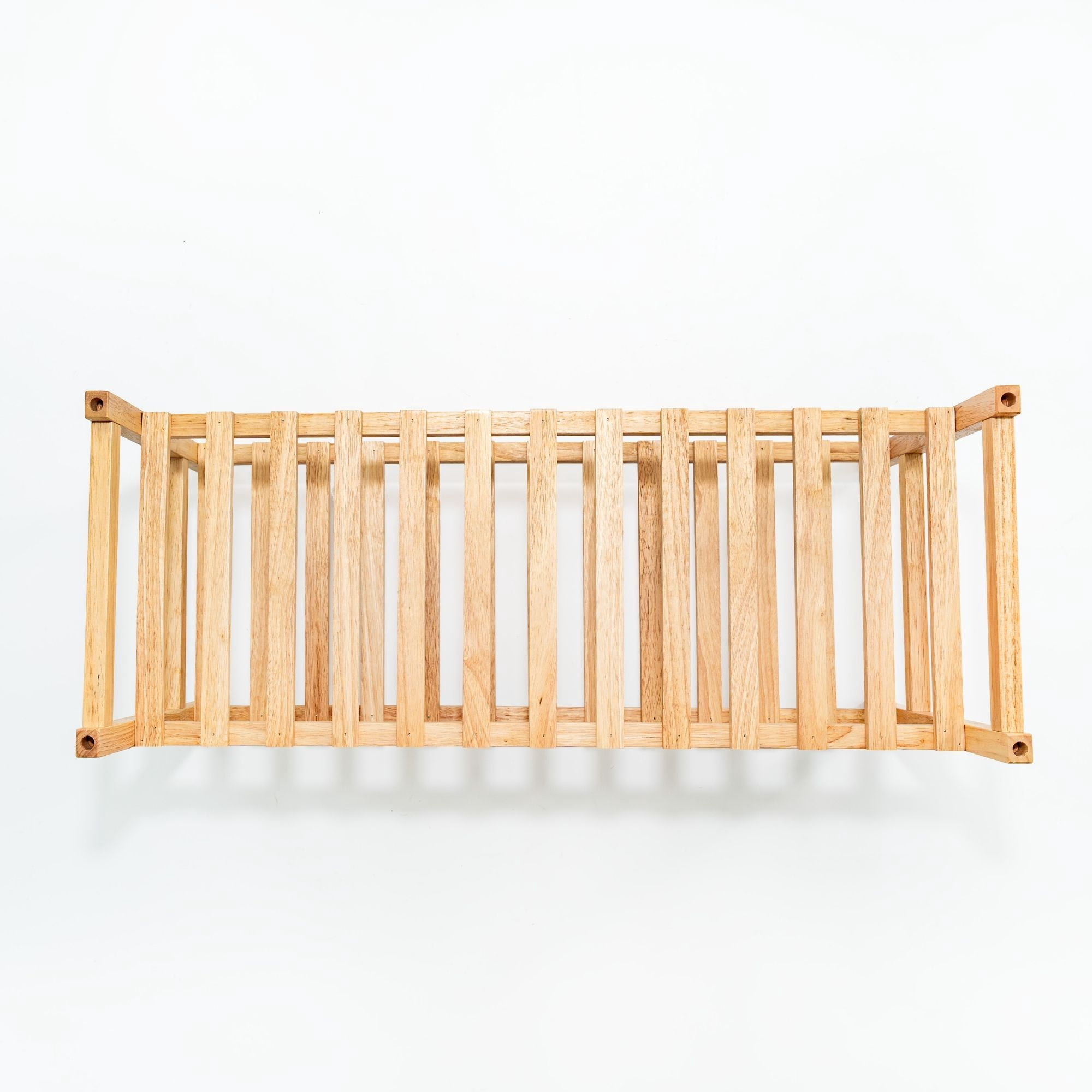 PJ Wood Stackable Wood Shoe Rack Organizer Shelf Closet Entryway Bedroom, Natural