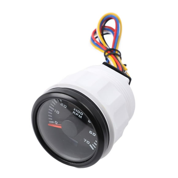 2" 52mm Tachometer Gauge, 7 Color Backlight Tachometer Tacho Gauge Meter with Hour Meter, DC 9-32V 7000RPM RPM Gauge Meter for Truck Tractor Car RV Boat