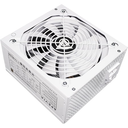 Apevia ATX-PR1000W-WH PCIE 5.0 & ATX 3.0 Prestige 1000W 80+ Gold Rated, PCIE 5.0 / Gen 5 12VHPWR Connector, Active PFC ATX Gaming Power Supply White