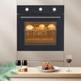 thumbnail image 2 of 24" Built-In Single Wall Oven, Black Electric Convection Oven with 8 Cooking Functions, 108 Smart Menus & Mechanical Knobs, 2 of 9