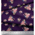 thumbnail image 3 of Soimoi Rayon Fabric Leaves & Floral Printed Fabric 1 Yard 56 Inch Wide, 3 of 3