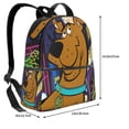 thumbnail image 4 of Lsque Scooby-Doo Pattern Backpack – School Travel Canvas Daypack with Ergonomic Padded Straps, Multiple Compartments & Leather Handle, 4 of 5