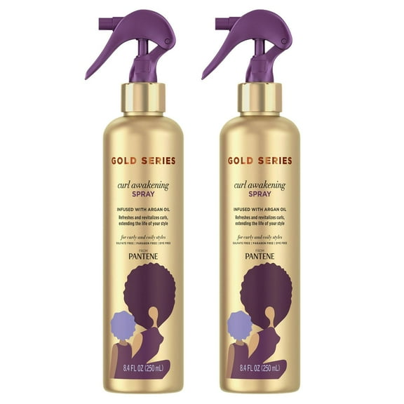 Pantene Gold Series Awakening Spray with Argan Oil for Curly, Coily Hair (8.4 fl. oz., 2 pk.)