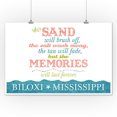 thumbnail image 2 of Biloxi, Mississippi, Beach Memories Last Forever (12x18 Wall Art Poster, Room Decor), 2 of 3