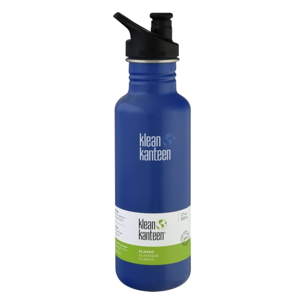 Klean Kanteen 27oz Classic Stainless Steel Water Bottle with Sport Cap - Royal Blue
