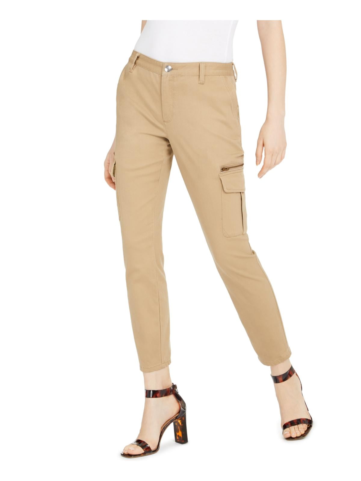 INC Womens Cargo Utility Pants Beige 14