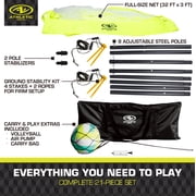 Athletic Works Outdoor Volleyball and Net Set with Ball and Pump