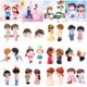 thumbnail image 2 of Mini figura de pareja de Navidad para decoración del hogar, adorno de bonsái para jardín, juguete en miniatura para niños, estatua de personas, 2 piezas, 2 of 4