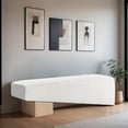 thumbnail image 2 of Meridian Furniture Alora Cream Polyester Fabric Bench, 2 of 10