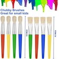 thumbnail image 5 of Kids Paint Brushes, 8 Large Washable, Easy Clean And Grip Round, 5 of 5