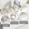 thumbnail image 4 of Faucet Guard & Draining Mat, 2024 Upgraded Kitchen Sink Splash Guard, 5° Slope Silicone Draining Mat for Kitchen Sink, with Soap Dispenser & Sponge Holder, Water Drip Catcher Tray (Gray), 4 of 5
