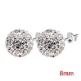 thumbnail image 4 of 1 Pair Korean Style Women silver simple Silver Earring Girl Wedding Prom Geometric Ear Rings Vintage Rhinestone Ear Studs, 4 of 8
