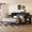 Dark Gray + MDF + Pine + Plywood + Queen, variant on ChenyueFurn Queen Murphy Bed with Storage Drawers & Shelves, Space-Saving Design,Gold