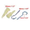 thumbnail image 2 of Unique Bargains 20Pcs Self Drilling Drywall Anchor 12mm Inner Dia Zinc Plated Eye Screw Hook Kit, 2 of 3