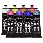 Chroma A>2 Lightfast Heavy Body Acrylic Paint Set, 4 oz Tube, Multiple Color, Set of 8