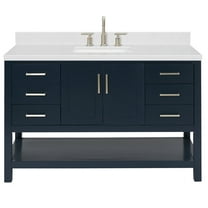 Ariel S054scqrvo Magnolia 54" Free Standing Single Basin Vanity Set - Blue