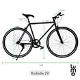 thumbnail image 2 of Bicicleta Urbana Fixie 700cc Reforzada V-brake negro, 2 of 9