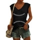 thumbnail image 2 of Camisetas sin mangas con cuello en V de verano para mujer, camisetas de manga corta con estampado de elementos de béisbol Retro OAVQHLG3B Store  lin121212, 2 of 5