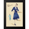 thumbnail image 2 of Unknown 14x18 Black Modern Framed Museum Art Print Titled - Blue Daytime Dress with Collar and Belt, 1947, 2 of 5