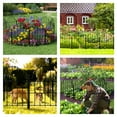 thumbnail image 4 of Metal Garden Fence, 22 in(H) x 10.96 ft(L) Arched Rustproof Metal No Dig Fence Garden Fence Border, Ground Stake Animal Barrier Fence for Rabbit Dog, Outdoor Decor for Yard & Patio, 4 of 8