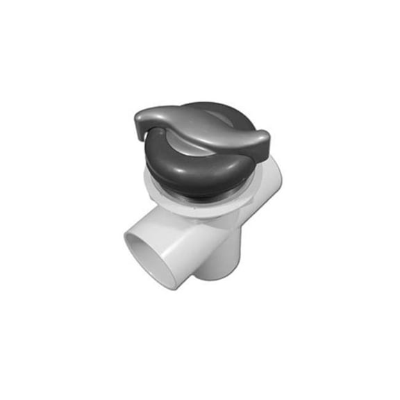 CMP 25043-107-000 2 in. Vertical 3-Port Top Access S Style Diverter Valve - Gray & Silver