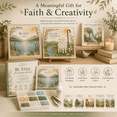 thumbnail image 3 of Psalms of Comfort & Strength Sea Glass Art Kit, Beginner Christian Mosaic Kit with Sea Glass, Adhesive, Tweezers and Easel, Relaxing Adult Craft and Bible Verse Decor, 3 of 7