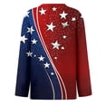 thumbnail image 6 of KDDYLITQ U.s. 250th Anniversary Shirts for Women Summer 250 Years Birthday Crew Neck Tops Liberty Printed July 4th T-Shirts National Flag Print Floral Long Sleeve Tees Wine 3XL, 6 of 6
