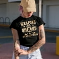 thumbnail image 2 of Weapons of Grass Destruction Pun Quote with Clubs, Golf Player, Golfing or Golfer Themed Merch Gift, Black T-Shirt, 2XL, 2 of 5