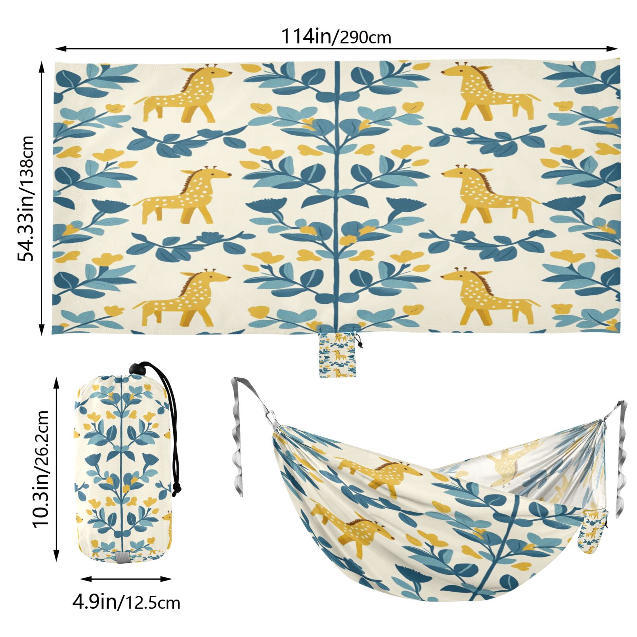 Hammock Camping Hammock Nylon Portable Hammock Travel Camping Hammock Cool Cartoon Giraffe