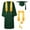 Dark Green, variant on 2025 Graduation Cap And Gown Set, 5-Piece American Woven Graduation Outfit With Hat Tassel Pendant Honor Cord Graduation Stoles, Navy Blue For High School College Bachelor