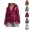 Red, variant on Kimono Jacket for Women Long Sleeve Sparkling Sequins V Neck Loose Casual Jackets Clubwear Outerwear