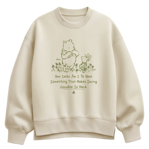Winnie The Pooh - Hard Goodbye Women's Oversized Fleece Crew Sweatshirt
