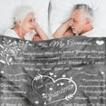thumbnail image 5 of Kainsy Grandma Blanket, Gifts from Grandkids, Birthday Gifts for Grandma from Grandson Granddaughter, Christmas Gifts For Great Grandma, Soft Bed Flannel Letter Throw Blanket (Grey)(30"x40"), 5 of 7
