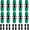 10P Lock 6-Way Connector 1/2" to 1/4", variant on 1/2 Inch Drip Irrigation Fittings, 12 Pcs Lock Barbed Tee for 1/2 In Vinyl Tubing, Drip Line Parts 3-Way Tees Irrigation Connectors for Drip Sprinkler Garden Lawn Watering Systems, Green