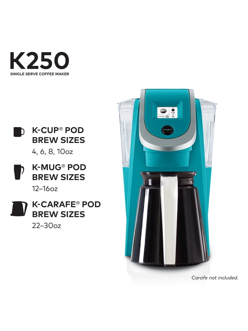 Keurig K250 Single Serve, K-Cup Pod Coffee Maker, Turquoise