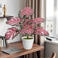 thumbnail image 7 of cpengpj Realistic Texture Monstera Deliciosa Bonsai, PVC Made Fade Resistant, for Living Room Tabletop Decoration, 1 Piece, 7 of 7