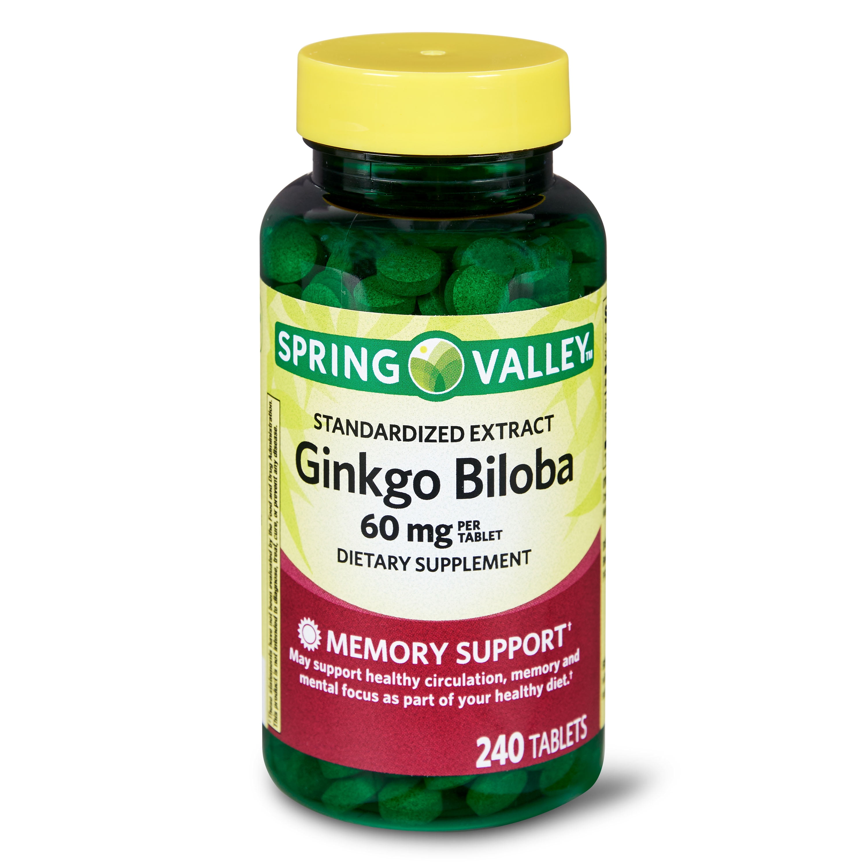 Spring Valley Ginkgo Biloba Tablets, 240 Count