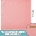 thumbnail image 2 of Microfiber Cleaning Cloths - Topboutique Reusable Dish Cloth,16*16 in Wine Glass Polishing Towel,Microfiber Glass Cleaning Cloths for Window Mirror Stainless Steel Cleaning,Easy to Clean,5 Pcs,Pink, 2 of 7