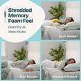 thumbnail image 3 of SIABC-Shredded Memory Foam Pillow with Gel Memory Foam - Standard, White, 3 of 4