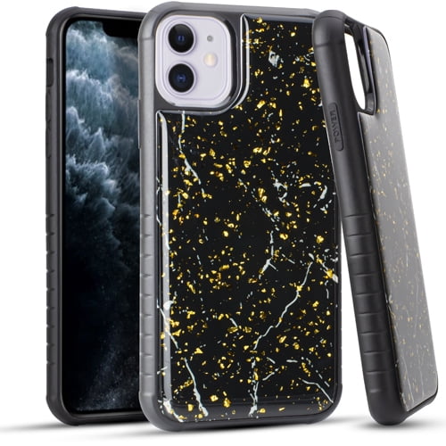 For Iphone 11 Case Iphone 11 Pro Case Iphone 11 Pro Max Case Wydan Hybrid Protective Slim Hard Armor Gold Flakes Anti Scratch Cover For Apple Iphone 11 Walmart Com Walmart Com