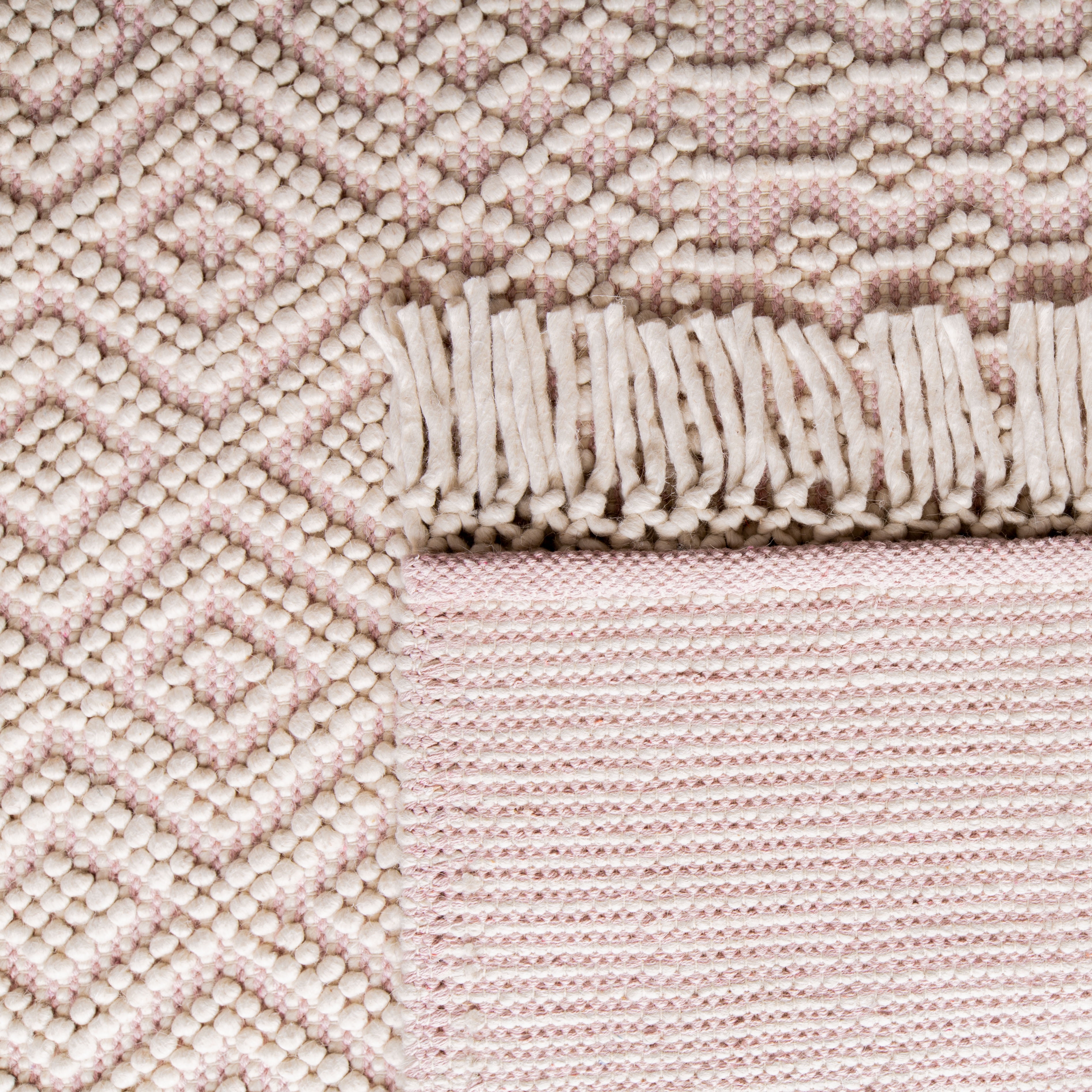 SAFAVIEH Natura Cordelia Southwestern Wool Area Rug, Ivory/Pink, 3' x 5'