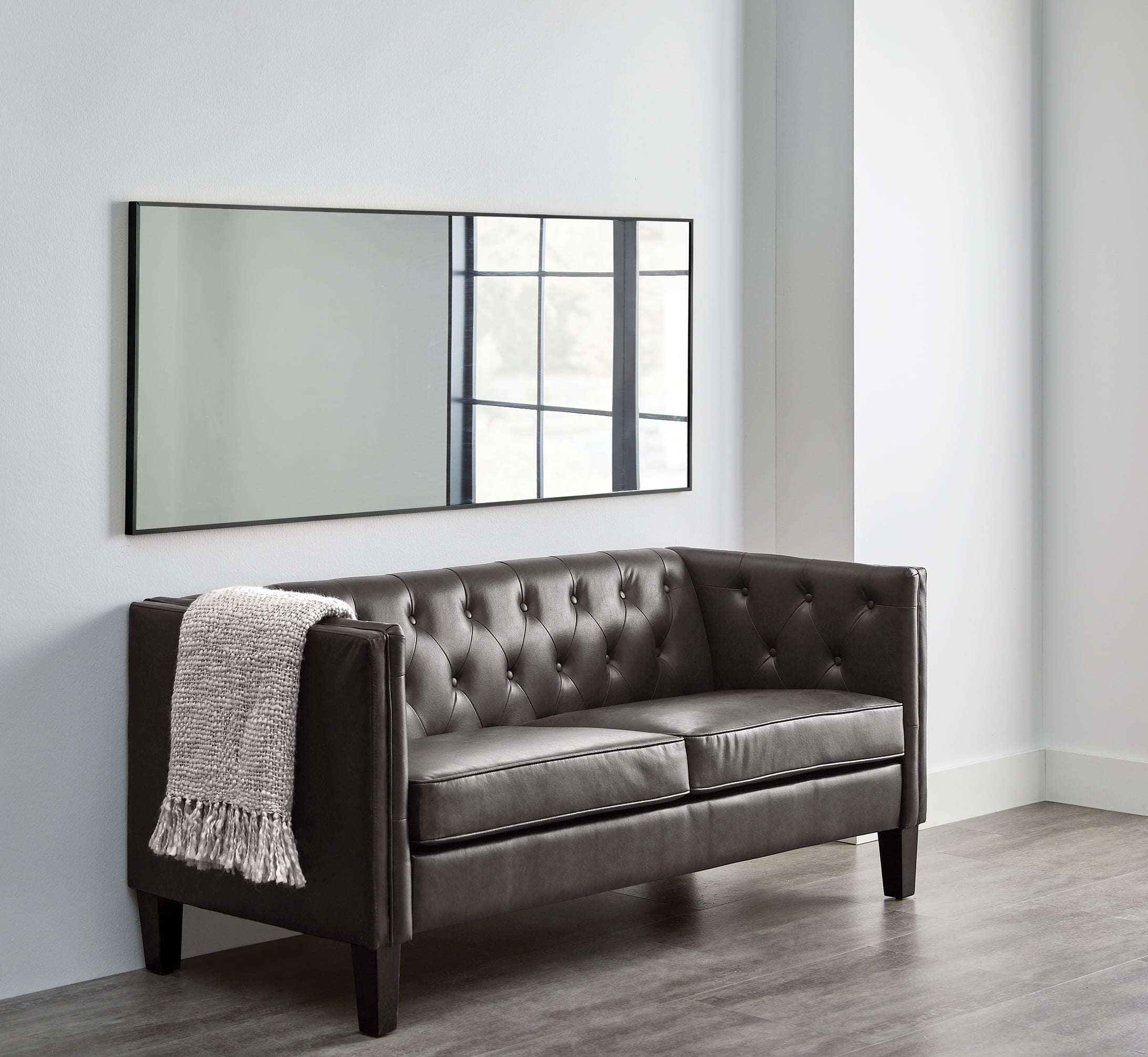 Better Homes & Gardens 27 x 70 Black Rectangle Full-Length Floor Mirror