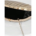 thumbnail image 4 of JKCCZLL QWINEE Women's Shell Shaped Clutch Purse Ruched Mini Crossbody Bag Elegant Evening Handbag with Chain Strap,Gold,1, 4 of 5