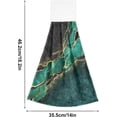 thumbnail image 3 of SKYSONIC 2 Pack Magical Marble Texture Hand Towels, Soft and Absorbent Kitchen Towels with Hanging Loop Microfiber Tie Towel for Bathroom, Laundry Room, Farmhouse, 14" x18.2", 3 of 7