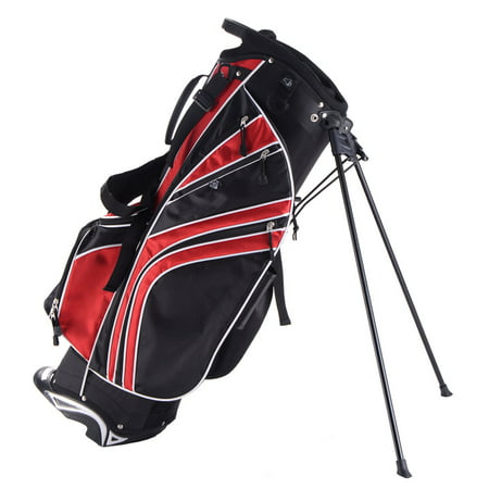 Costway Golf Stand Cart Bag Club w/6 Way Divider Carry Organizer Pockets Storage (Best Way To Ship Golf Clubs In Us)
