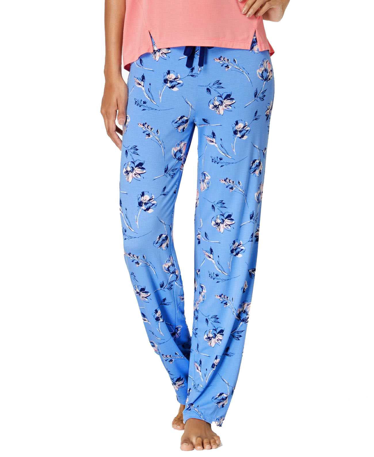 Alfani Knit Floral Printed Pajama Pants (Navy, 3XL) - Walmart.com ...