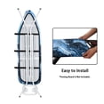 thumbnail image 4 of HELLHERO Marble Pattern Elastic Edge Ironing Board Cover Dust-Proof Protector Soft Hook and Loop Fastener Polyester Fiber Fabric 15x54 Inch, 4 of 5