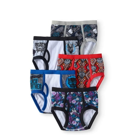 Black Panther Boys Briefs Underwear, 5 Pack (Little Boy & Big Boy)